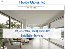 Tablet Screenshot of handyglassinc.com